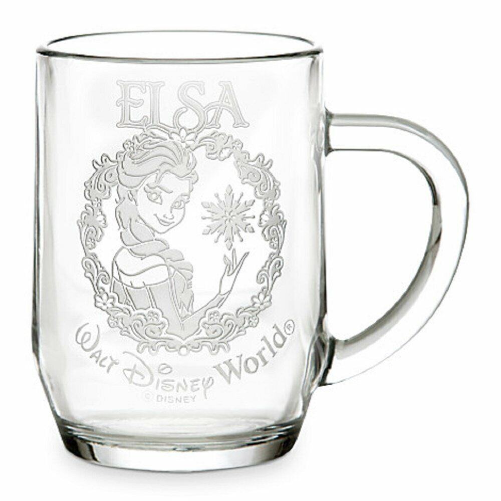 NEW Disney Frozen ELSA Etched DRINK GLASS MUG CUP 10oz Let It Go Arribas Bros.